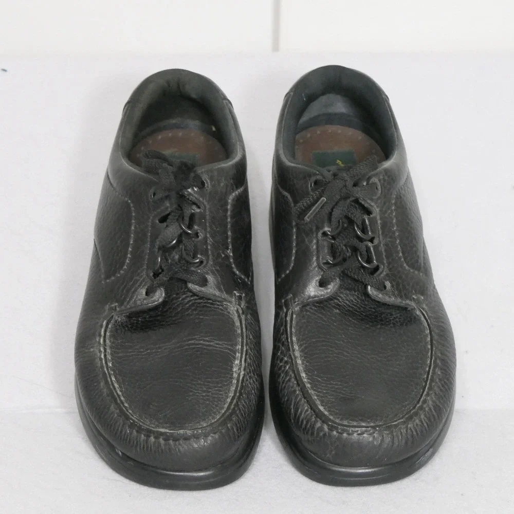 SAS Men's Bout Time Black Leather Lace Up Comfort Shoes 8.5 Walking Made in USA